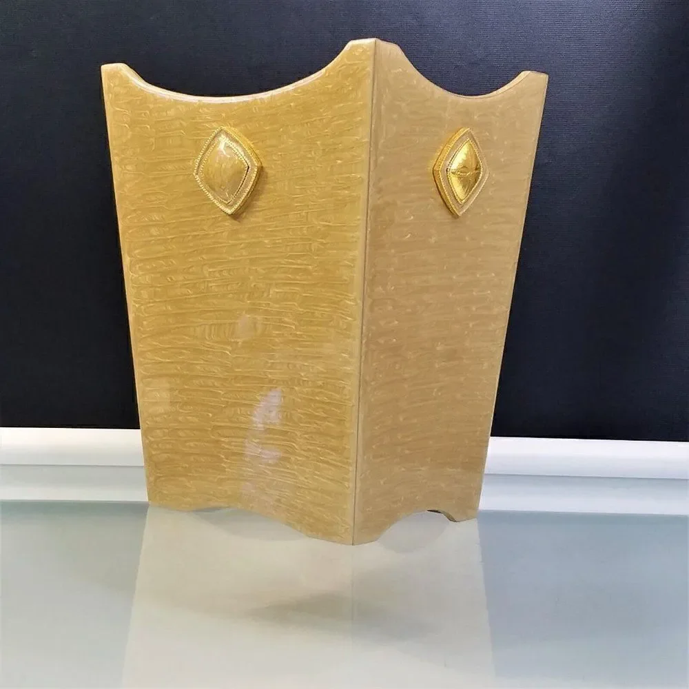 Mike + Ally Chateau Wastebasket Luxury Bathroom Accessories Vintage Discontinued